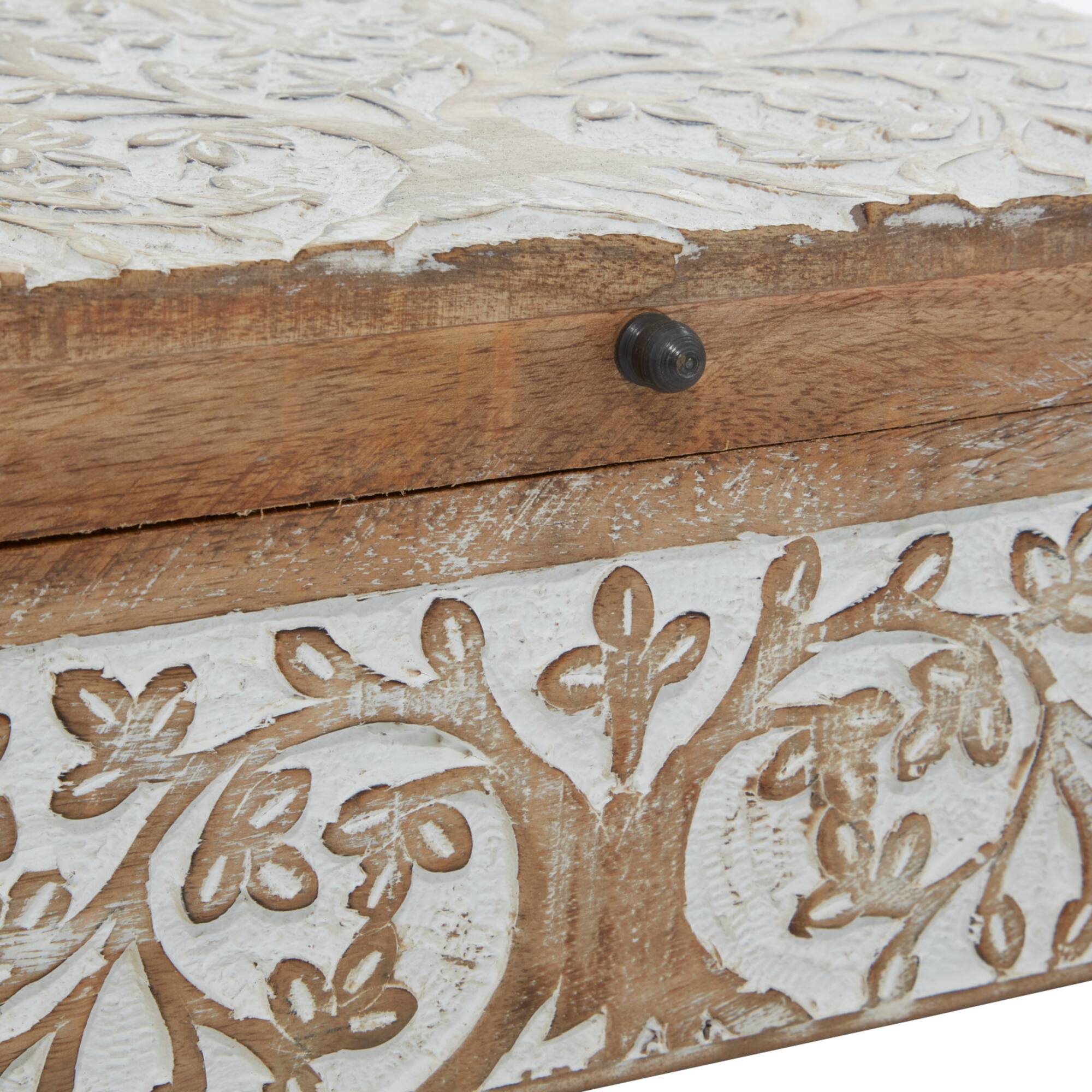 Natural Wooden Botanical Decorative Box Set